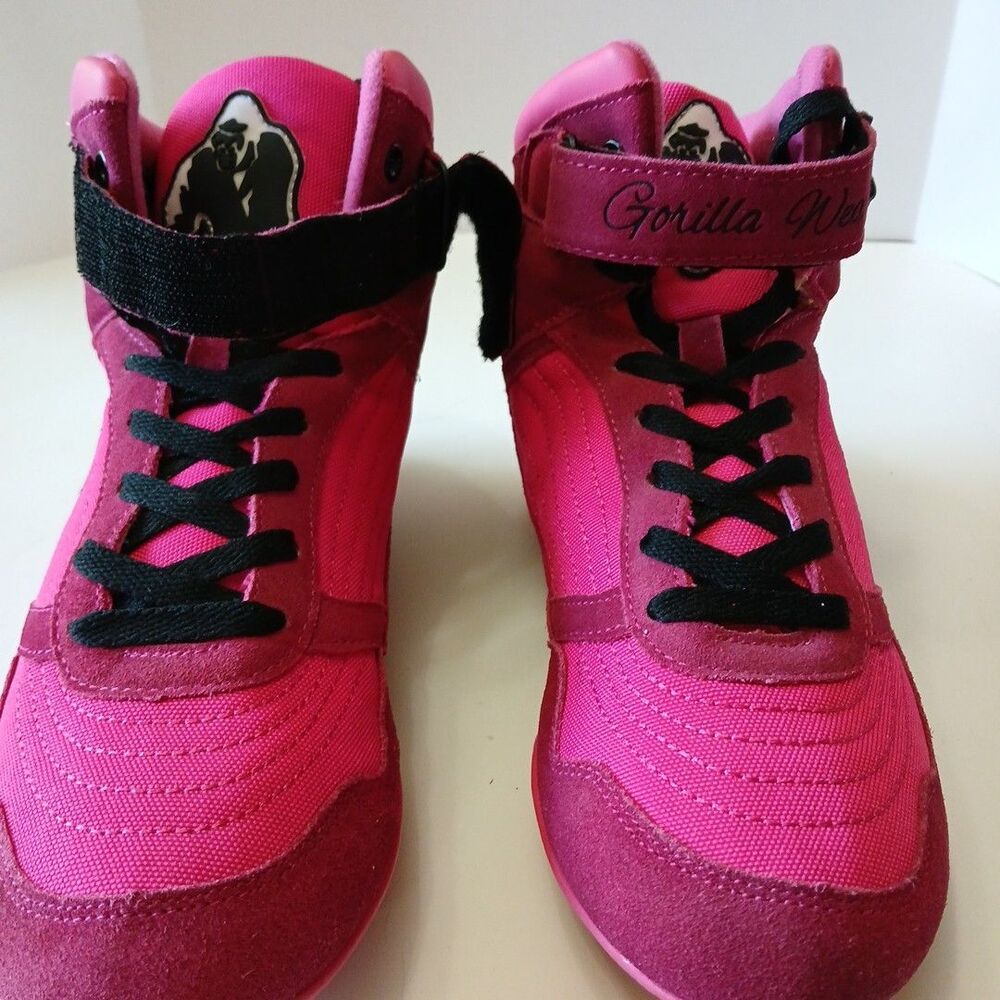 Gorilla Wear Women’s Pink High Top Weightlifting Shoes Size US 7.5/ EUR 38